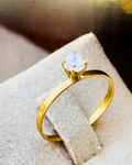 Solitário em Ouro 18K com Zircônia 3mm