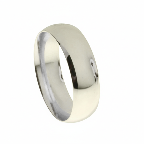 Aliança Comfort Grossa Lisa 6.5mm Ouro 18k