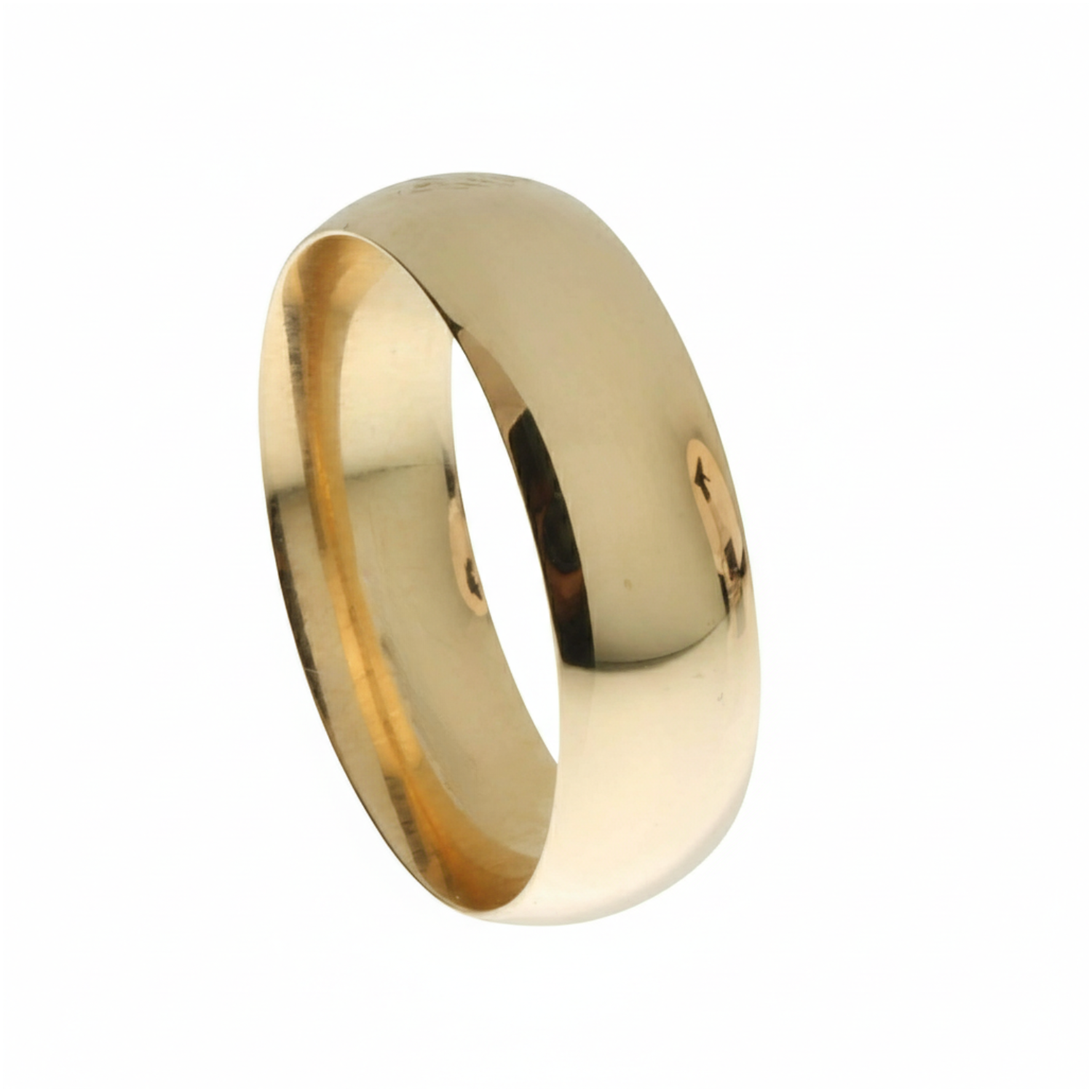 Aliança Comfort Grossa Lisa 6.5mm Ouro 18k