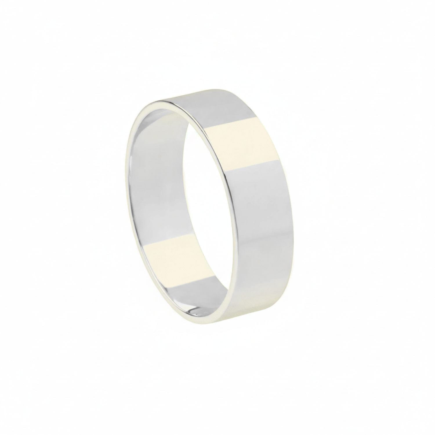 Aliança Reta Lisa 6mm Ouro 18k